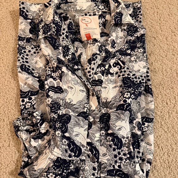 Anthropologie 34 of 52 Conversations Floral Long Sleeve Dress - Picture 6 of 8